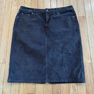 Garnet Hill Women's Corduroy Skirt Size 14 Brown Knee Length Casual